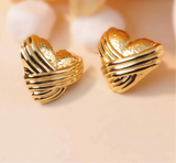 Chunky heart earrings