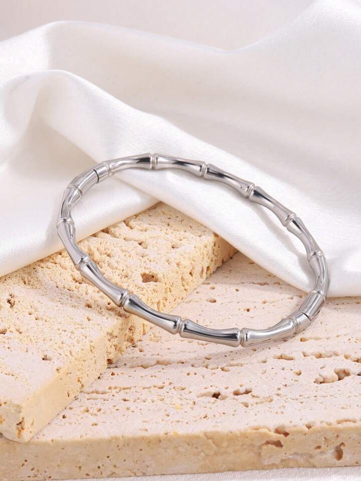 Silver Bamboo luxe bracelet