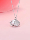 Silver pearl shell necklace