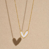 White heart necklace