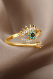Golden evil eye guardian ring