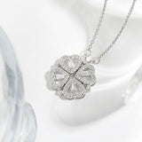 Silver Clover of love necklace