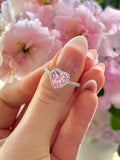 Sweetheart pink solitaire ring (adjustable)