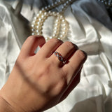 Infinity studded ring (adjustable)