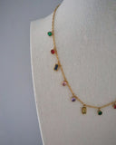 Colourful charm necklace