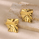 Irregular square earrings