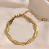 Golden twist luxe bracelet