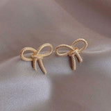 Mini bow tie earrings
