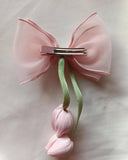 Tulip bow clip (random colour)