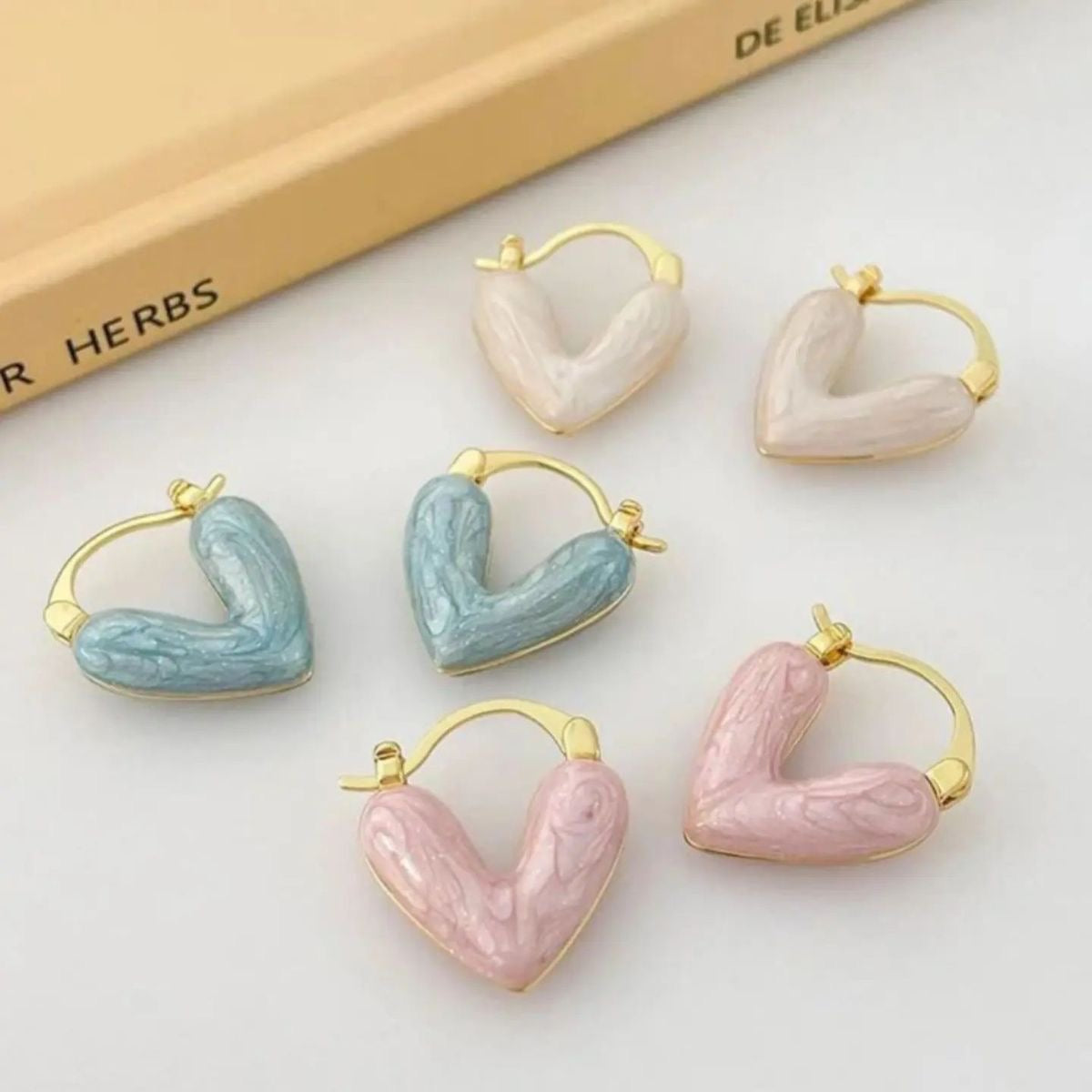 Heart candy earrings (random colour)