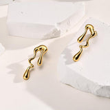 Mismatch liquid drop earrings