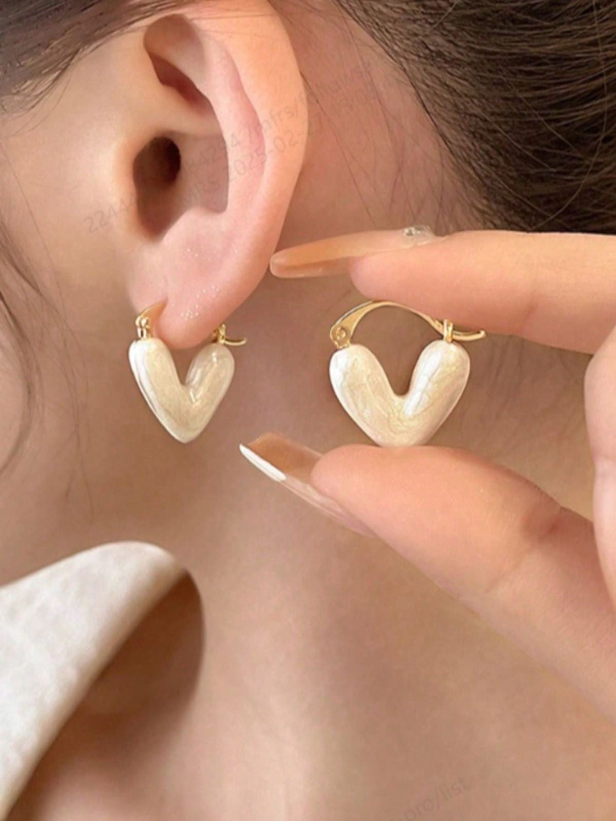 Heart candy earrings (random colour)