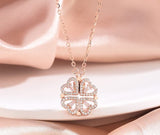 Rosegold Clover of love necklace