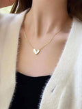 White heart necklace