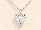 Solitaire heart necklace