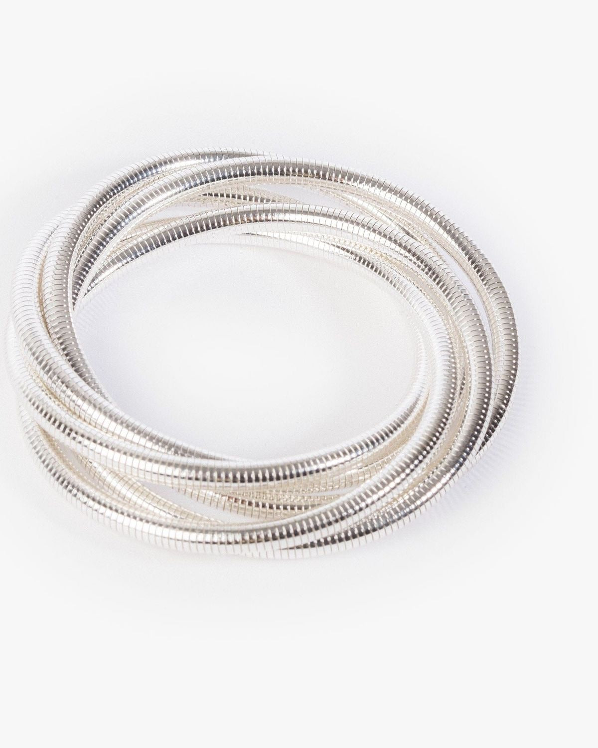 Silver Multilayer spiral bracelet & necklace in one