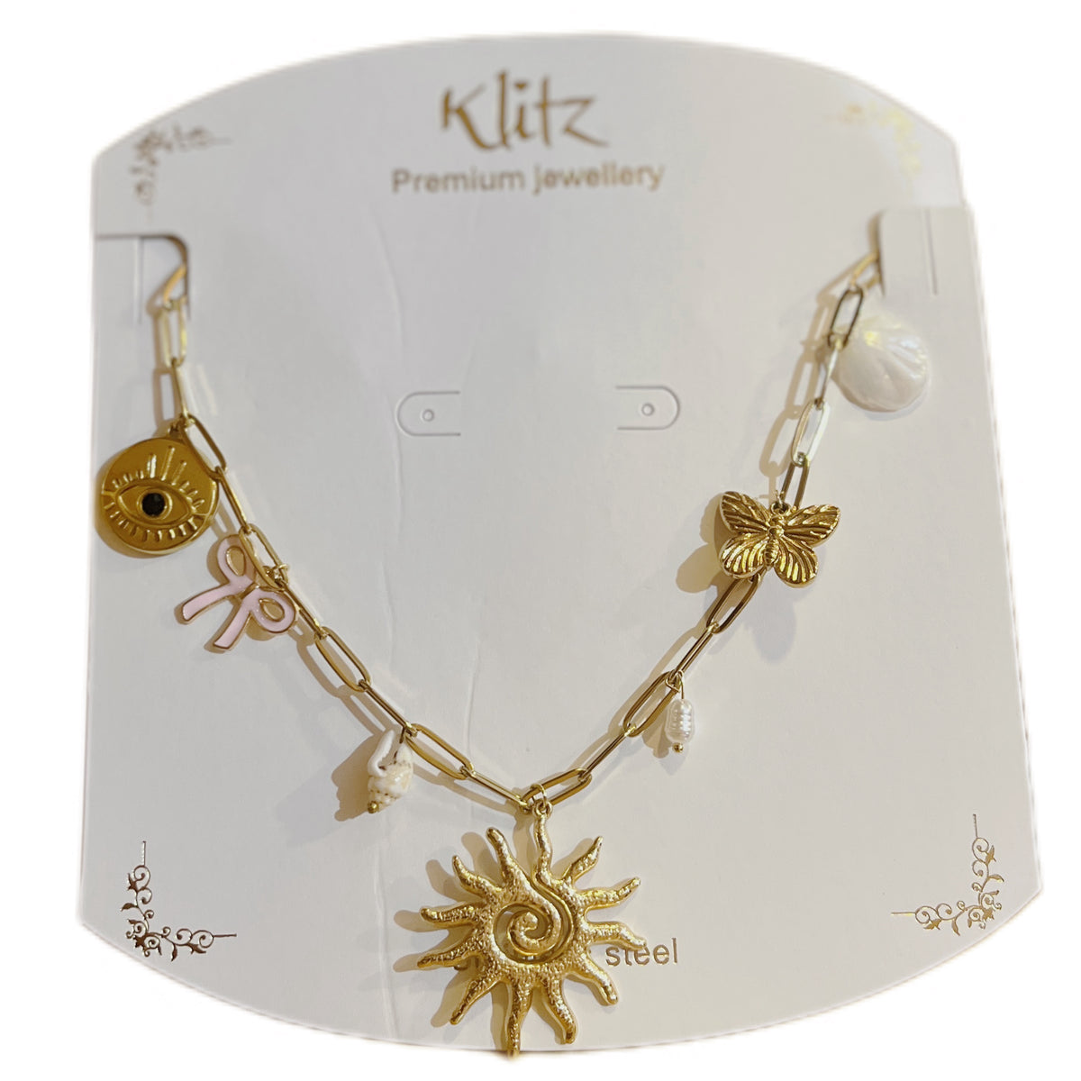 Solar muse charm necklace