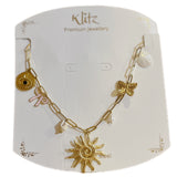 Solar muse charm necklace