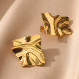 Irregular square earrings