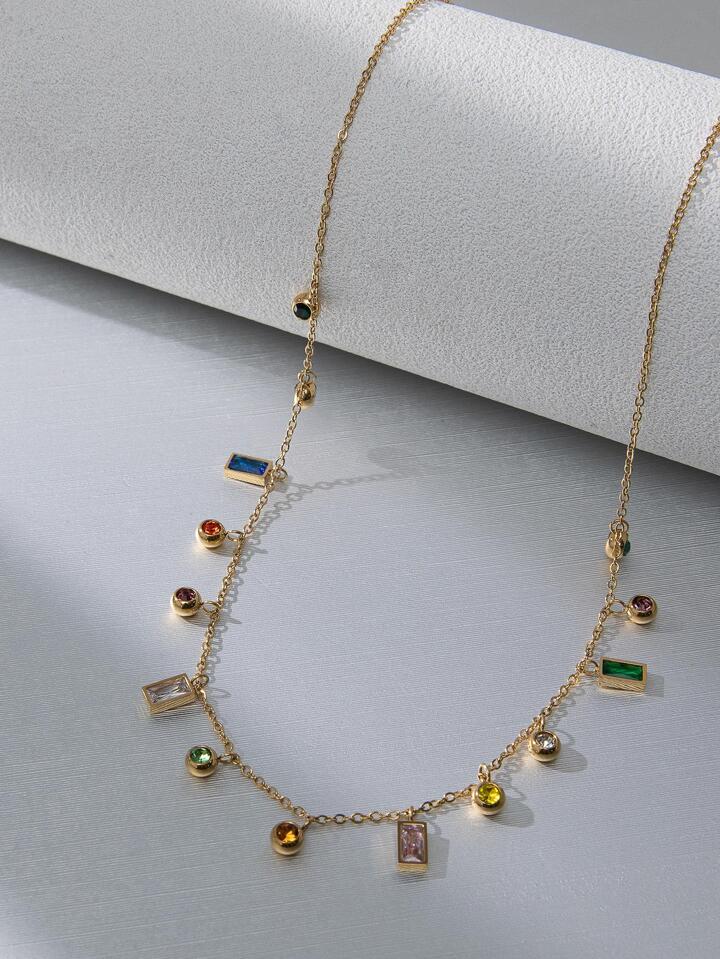 Colourful charm necklace