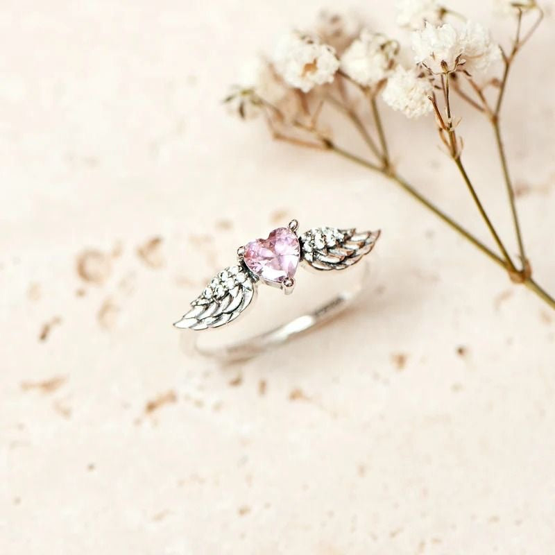 Heart wings ring (adjustable)
