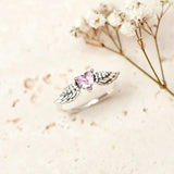 Heart wings ring (adjustable)