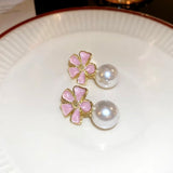 Blooming pearl earrings