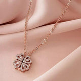 Rosegold Clover of love necklace