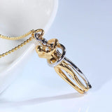 Golden & silver Hold me tight hug necklace