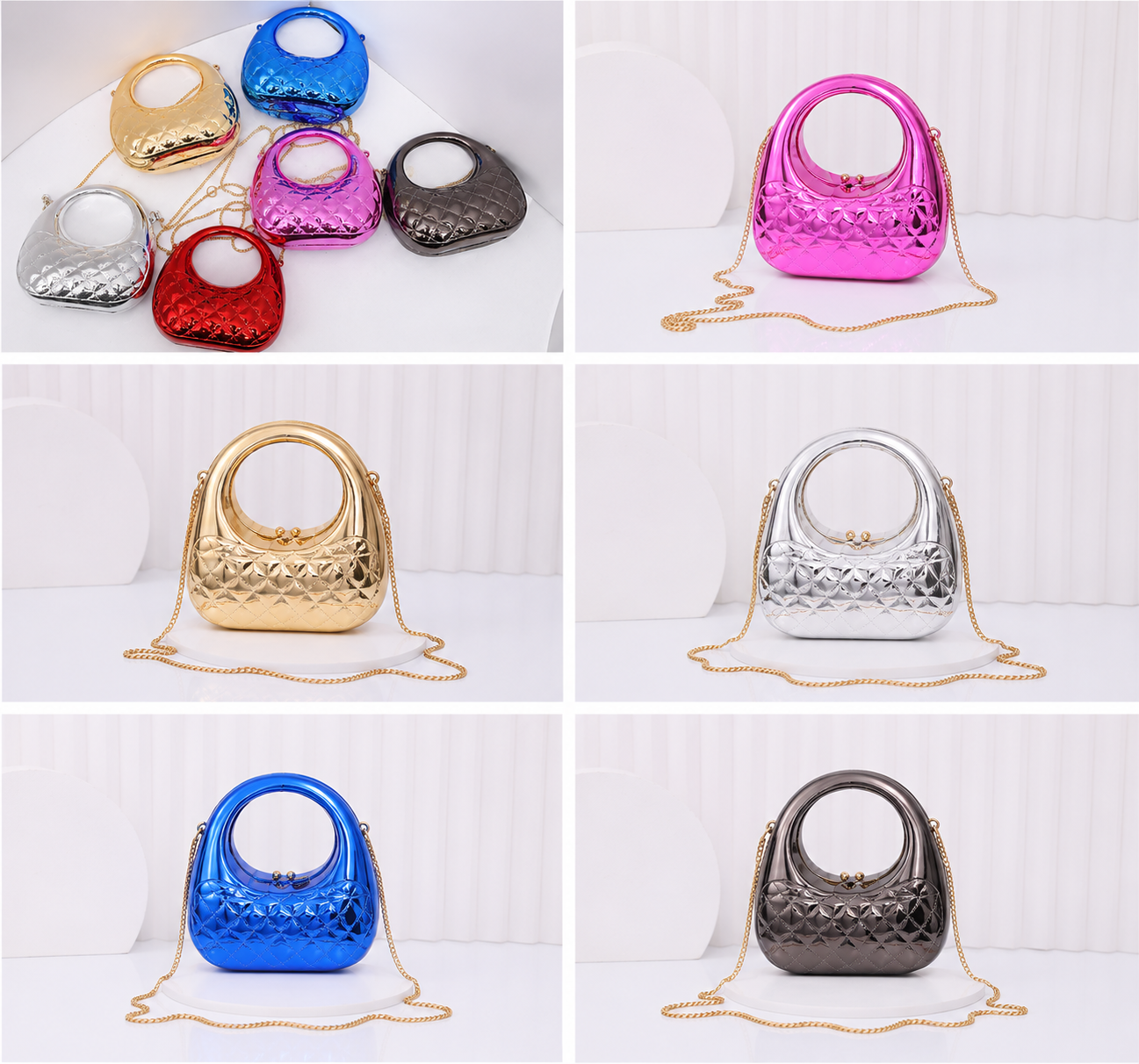 Textured mini purses