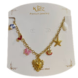 Golden whimsy charms necklace