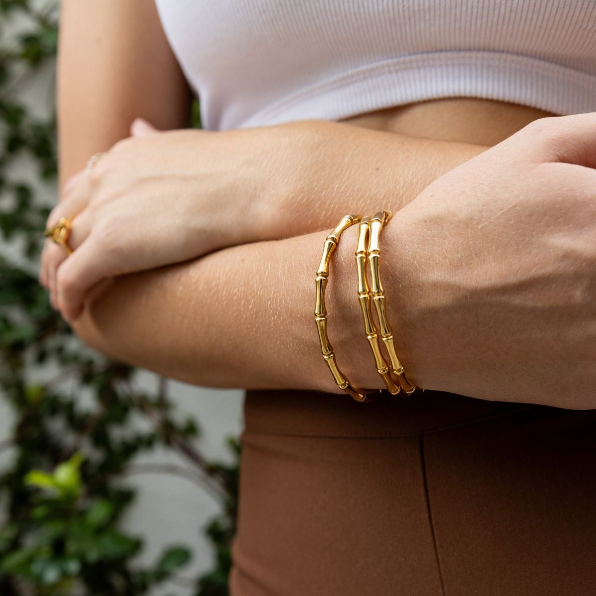 Golden Bamboo luxe bracelet