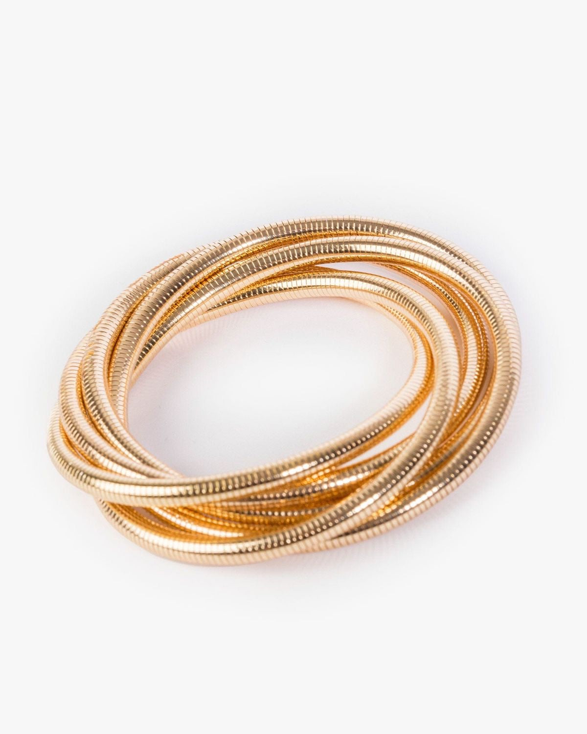 Golden Multilayer spiral bracelet & necklace in one