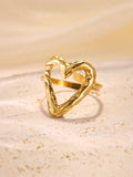 Minimal heart ring (adjustable)