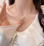 Minimal silver bow chain