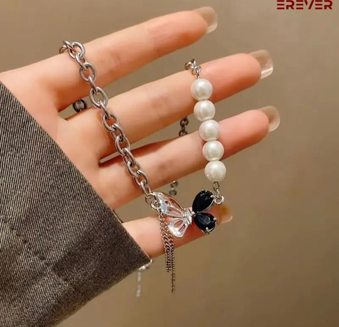 Butterfly silver necklace