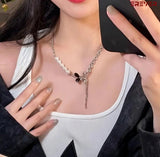 Butterfly silver necklace