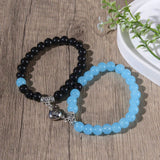 Blue & black couple bracelets