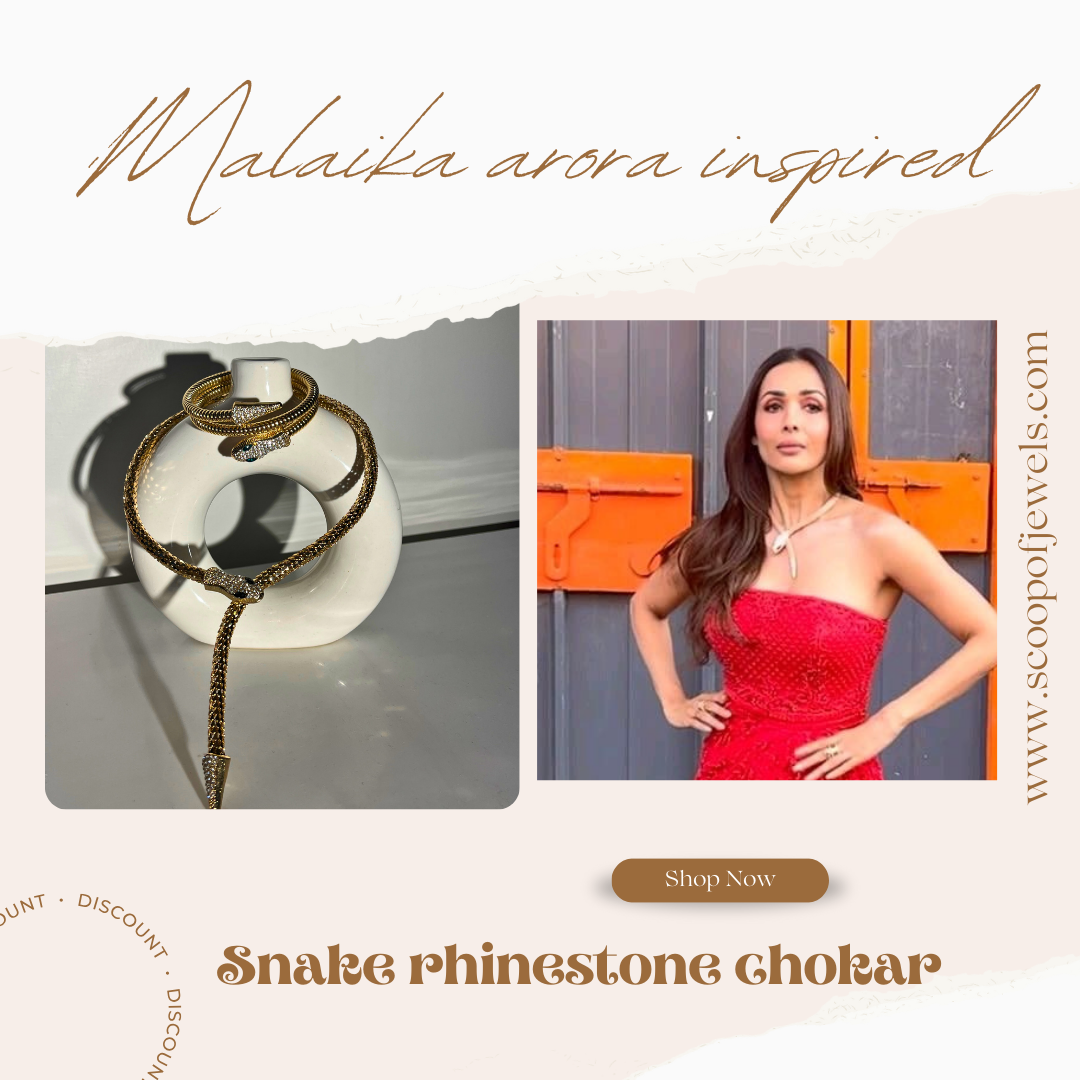 Rhinestone Snake Hug Choker